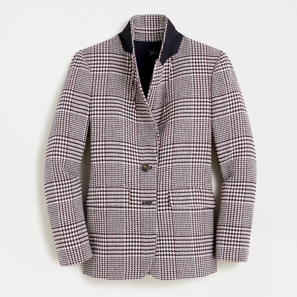J. Crew Jackets & Blazers - NWT J.Crew Boyfriend Blazer in Houndstooth Plaid Size 14